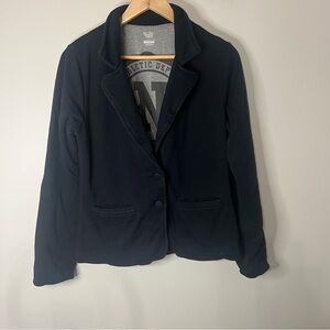 Nike Athletic Dept Black Knit Blazer Jacket Women’s Athleisure Size L